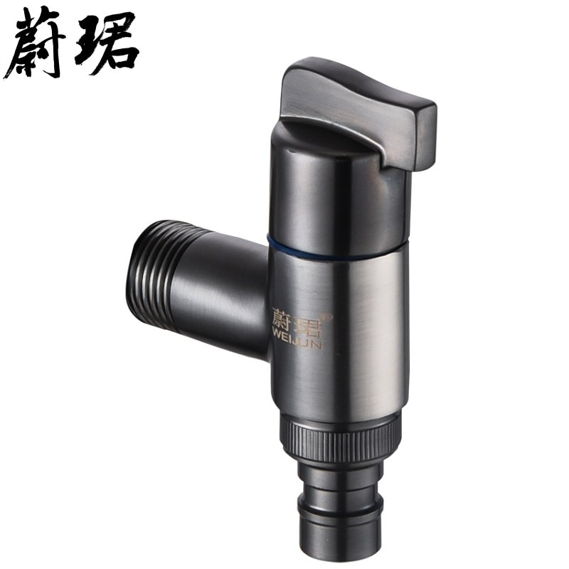 蔚珺全铜枪灰色洗衣机水龙头水嘴4分...